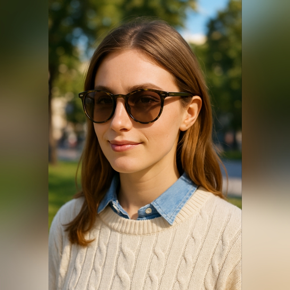 Vintage Inspired Green Tortoiseshell Sunglasses